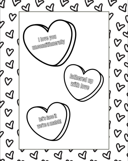 Valentines Preppy Coloring Pages