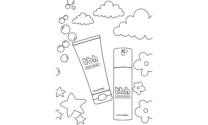 Preppy Skincare Coloring Page