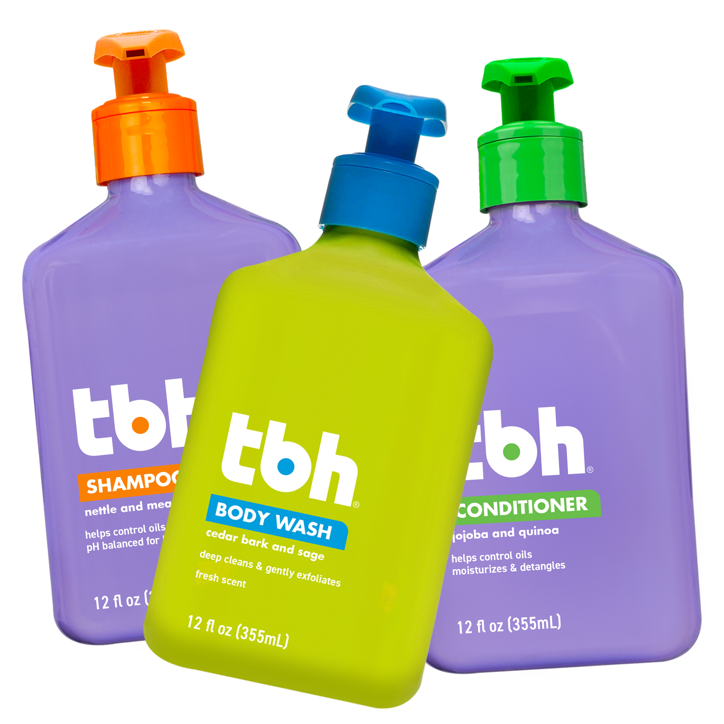 tbh® kids shampoo, conditioner & body wash kit - 3 in 1